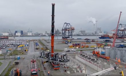 Eerste prefabmodules op Maasvlakte
